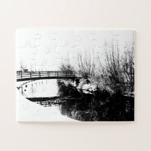 Puzzle Pont et cours d'hiver Scène d'hiver 11x14 30pc jpm
