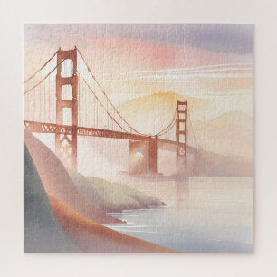 Puzzle Pont Golden Gate Belle aquarelle du lever du sol