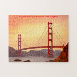 Puzzle Pont Golden Gate Californie. Vœux de Noël