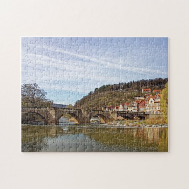 Puzzle Pont historique, Hannoversch-Münden, Allemagne (Horizontal)