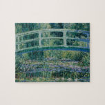 Puzzle Pont japonais et nappes d'eau Claude Monet<br><div class="desc">1899. Claude Monet (14 novembre 1840 - 5 décembre 1926) fut un fondateur de la peinture impressionniste française,  et le praticien le plus cohérent et le plus prolifique de la philosophie du mouvement d'exprimer ses perceptions avant la nature,  surtout s'appliquant à la peinture extérieure.</div>