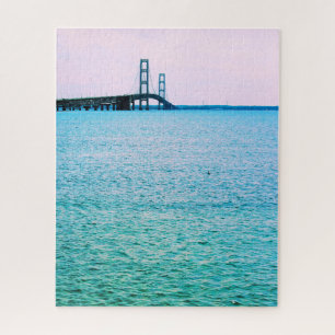 Puzzle Pont Mackinac - Lac Michigan - 16x20 - 520 pcs