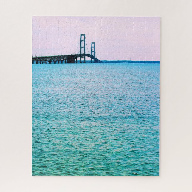 Puzzle Pont Mackinac - Lac Michigan - 16x20 - 520 pcs (Vertical)