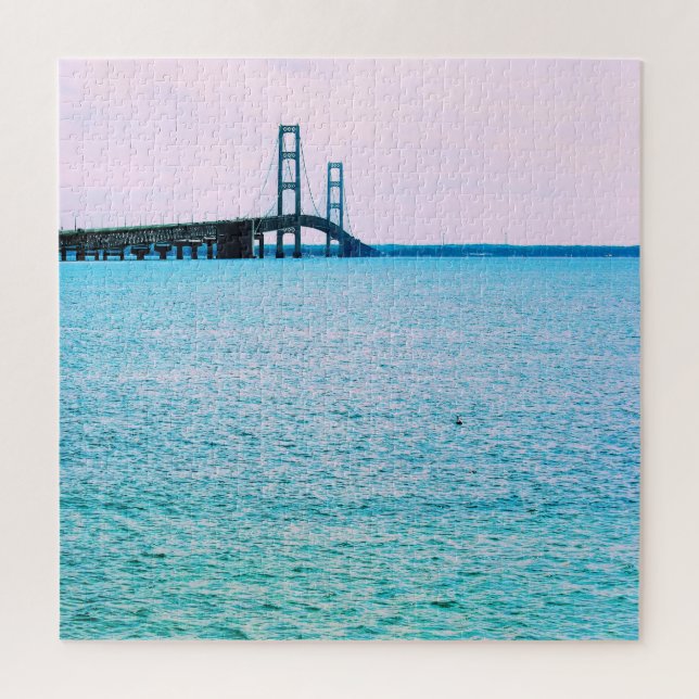 Puzzle Pont Mackinac - Lac Michigan - 20x20 - 676 pcs (Vertical)