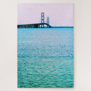 Puzzle Pont Mackinac - Lac Michigan - 20x30 - 1014 pcs
