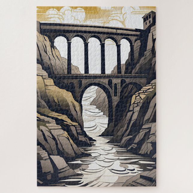 Puzzle pont viaduc paysage (Vertical)