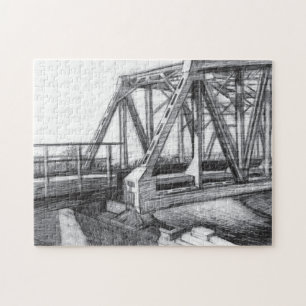 Puzzle Pont vieux pencilart Monochrome