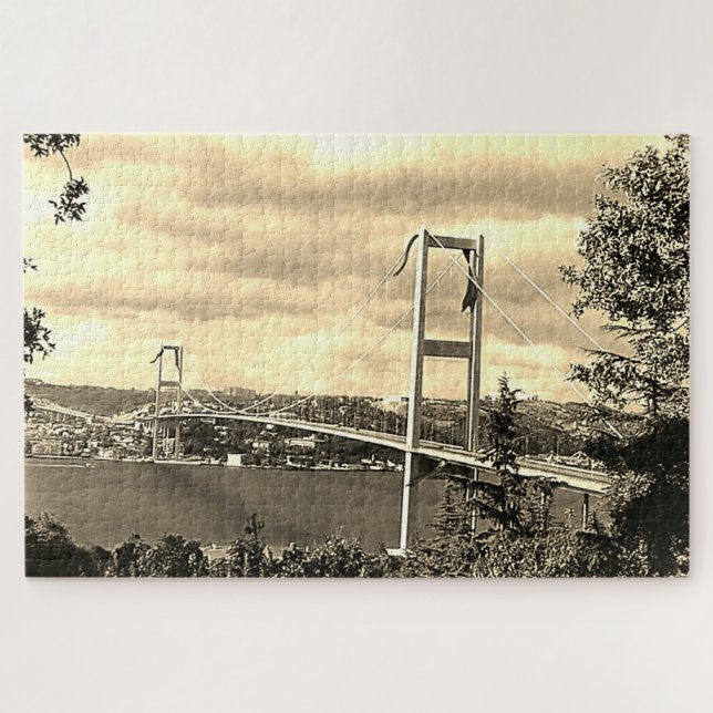 Puzzle Pont vintage Turquie Istanbul Bosphore (Horizontal)