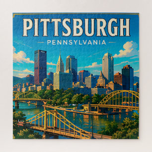 Puzzle 🌉 Ponts et paysage de Pittsburgh Pennsylvanie