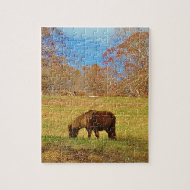 Puzzle Pony miniature Brown (Vertical)