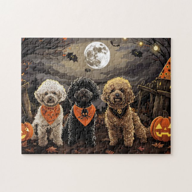 Puzzle Poodle Halloween Épouvantable (Horizontal)