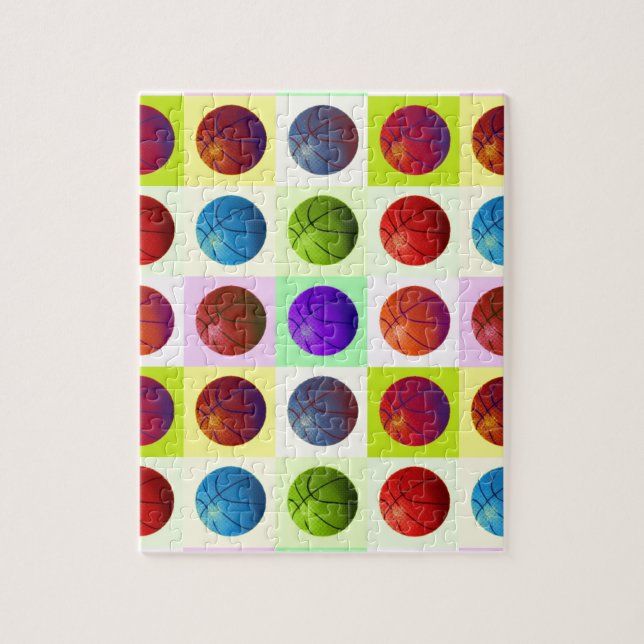 Puzzle Pop Art Basket-ball (Vertical)