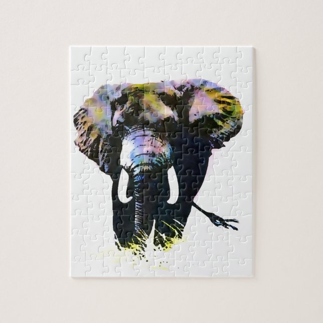 Puzzle Pop Art Elephant - Animals Art (Vertical)
