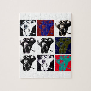 Puzzle Pop Art Elephants