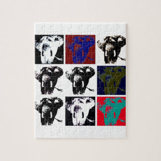 Puzzle Pop Art Elephants