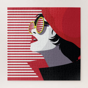 Puzzle Pop Art Fashion Femme Vintage