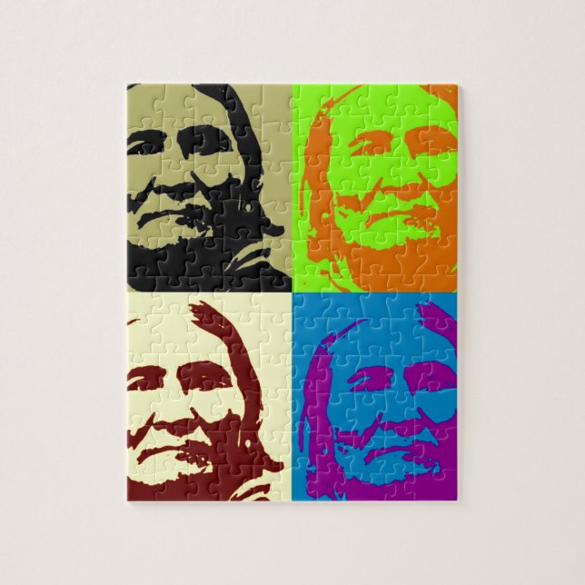 Puzzle Pop Art Freedom Fighter Geronimo (Vertical)