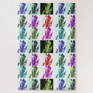 Puzzle Pop Art Geronimo Chef légendaire indien