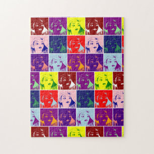 Puzzle Pop art girl long hair