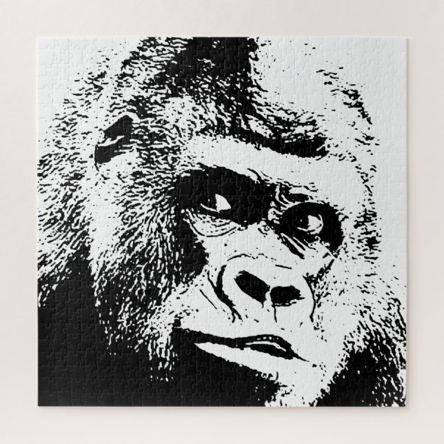 Puzzle Pop Art Gorilla Animaux sauvages (Vertical)