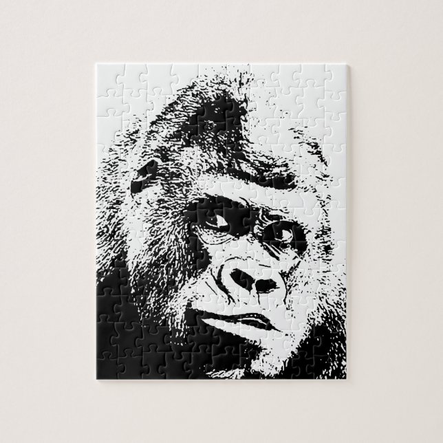 Puzzle Pop Art Gorilla Animaux sauvages (Vertical)