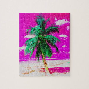 Puzzle Pop Art Hawaii Island Travel Beach Palm Tree