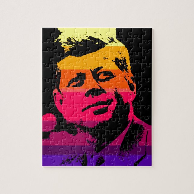 Puzzle Pop Art Jack JFK John F. Kennedy (Vertical)