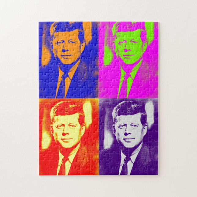 Puzzle Pop Art JFK John F. Kennedy (Vertical)
