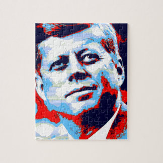Puzzle Pop Art JFK John F. Kennedy Red Blue