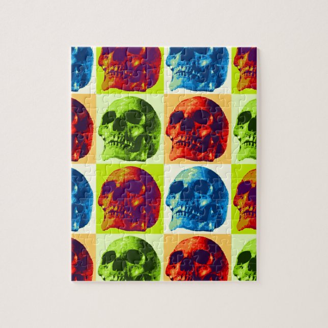 Puzzle Pop Art Skull (Vertical)