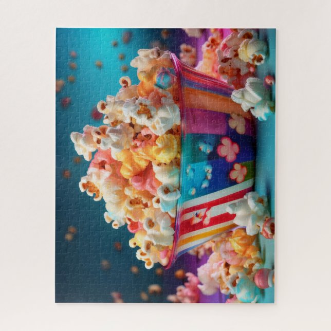 Puzzle Popcorn de Carnaval Arc-en-ciel (Vertical)