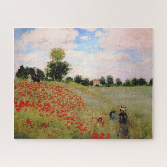 Puzzle Poppies rouges par Monet - Poppy Field Parasol Fem (Horizontal)