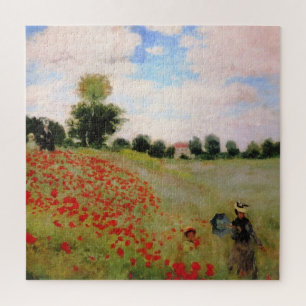 Puzzle Poppies rouges par Monet - Poppy Field Parasol Fem