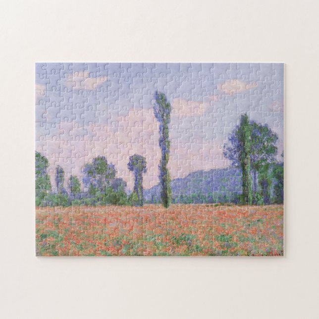 Puzzle Poppy Field Giverny Monet Art (Horizontal)