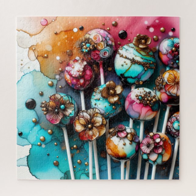 Puzzle Pops de Cake à l'encre alcoolique (Vertical)