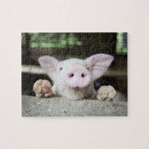 Puzzle Porc de bébé dans le stylo, porcelet
