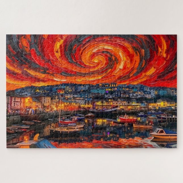 Puzzle Port de Brixham : Édition Galerie Solar Vortex (Horizontal)