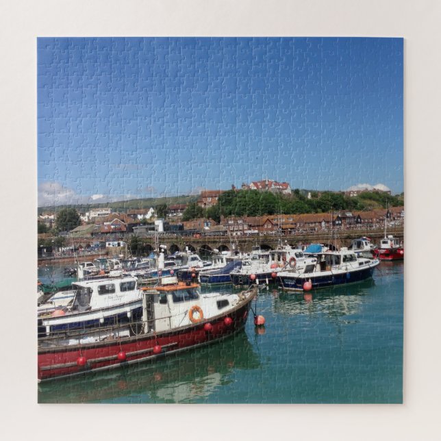 Puzzle Port de Folkestone et bateaux de pêche (Vertical)