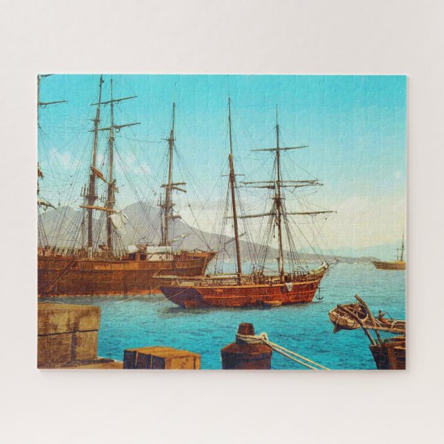 Puzzle Port de Naples Italie 1800 (Horizontal)