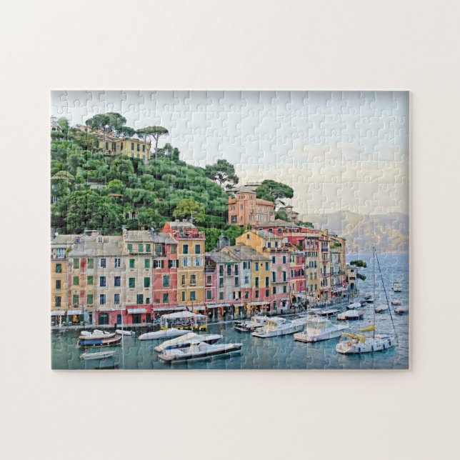 Puzzle Port de Portofino - Été en Italie - 11x14 pouces (Horizontal)