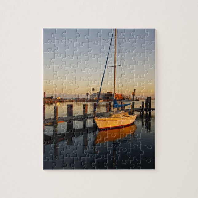 Puzzle Port de Rockport, Texas au coucher du soleil (Vertical)