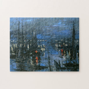 Puzzle Port du Havre, effet nocturne Monet Art