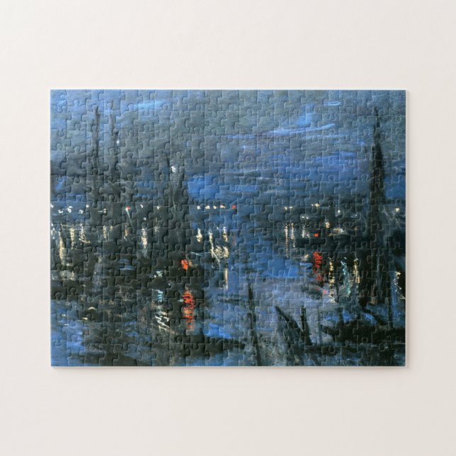 Puzzle Port du Havre, effet nocturne Monet Art (Horizontal)