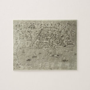 Puzzle Port et ville d'Alger, c.1572 (gravure)
