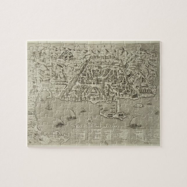 Puzzle Port et ville d'Alger, c.1572 (gravure) (Horizontal)
