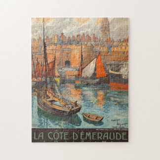 Puzzle Port vintage Côte d'Emeraude Saint Malo
