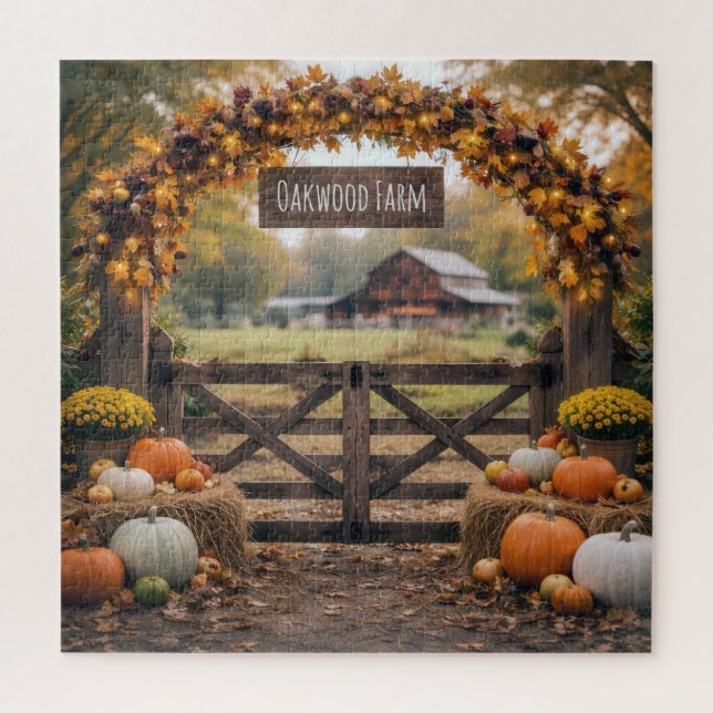Puzzle Porte de ferme d'automne avec arche (Vertical)