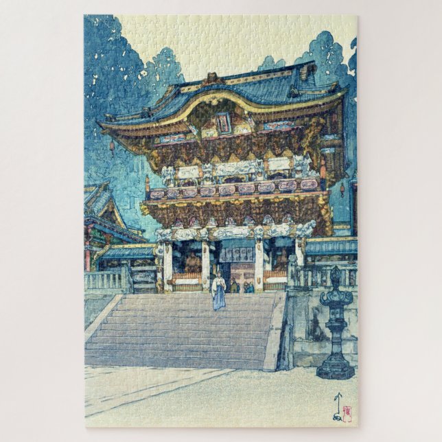 Puzzle Porte de Yomeimon, Hiroshi Yoshida, coupe de bois (Vertical)