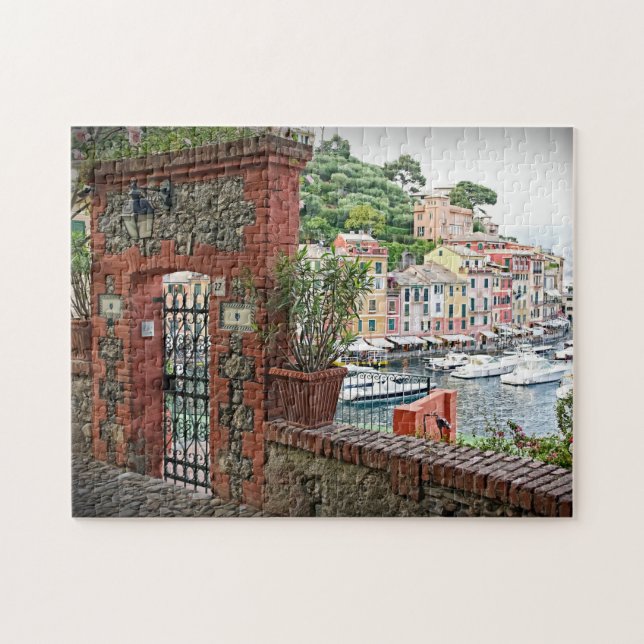 Puzzle Porte d'entrée vers Portofino, Italia - 11x14 - 25 (Horizontal)