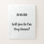 Puzzle Porte-sonnerie Nom personnalisé Simple Mariage min<br><div class="desc">Design simple,  minimal et élégant pour demander "Serez-vous notre porte-monnaie" avec des messages personnalisés et des modèles de texte de nom personnalisé pour vous de customiser!</div>